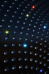 glass crystal pattern with colorful Sunstar reflections