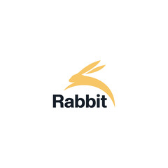 rabbit vector logo design. logo template
