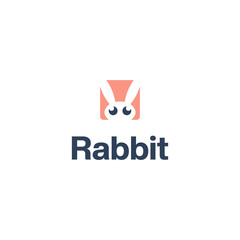 rabbit vector logo design. logo template
