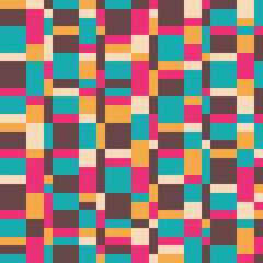 Background geometric design. Abstract seamless pattern. Stripes and blocks. Concept banner. Glitch style. Vector illustration. 