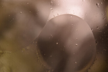 Oil circles on a colored abstract background.