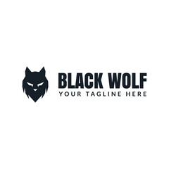 wolf vector logo design. logo template