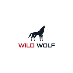 wolf vector logo design. logo template © Rezaalfarid204