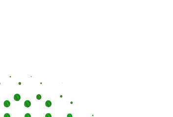 Light pink, green vector layout with circle shapes.