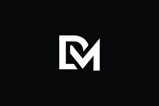 DM Letter Logo Design. Creative Modern D M Letters icon vector Illustration.