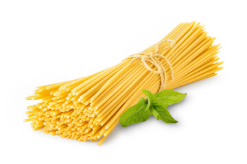 Bunch of raw spaghetti