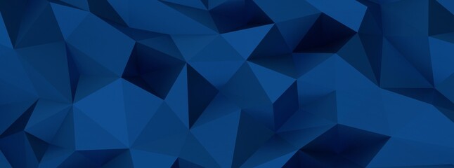 3d render, abstract blue crystal background, faceted texture, macro panorama, wide panoramic polygonal