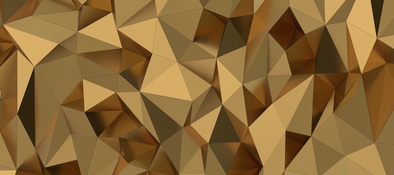 gold Abstract mosaic background, gold polygon background, abstract background