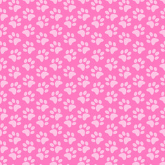 Paw Prints Seamless Pattern for party, anniversary, birthday. Design for banner, poster, card, invitation and scrapbook 