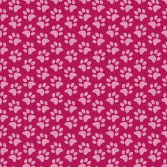Paw Prints Seamless Pattern for party, anniversary, birthday. Design for banner, poster, card, invitation and scrapbook 