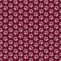 Paw Prints Seamless Pattern for party, anniversary, birthday. Design for banner, poster, card, invitation and scrapbook 