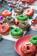 Christmas cupcakes and doughnuts