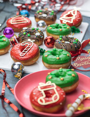 Christmas cupcakes and doughnuts