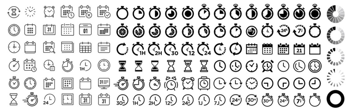 Time and Clock Icons