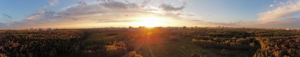 Sunset Over The Park