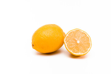 lemon (half lemon) isolated on white background