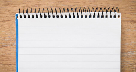 Spiral bound notebook background template