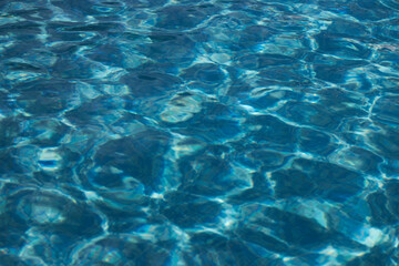 Photos of the water surface of the swimming pool in the resort to stay.