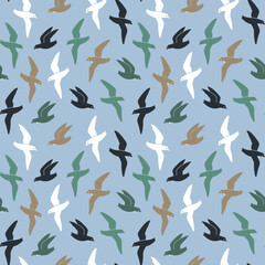 print with marine birds
