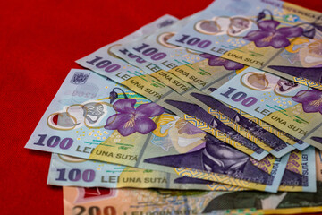 10 euro money banknotes in a black wallet