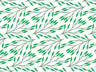 nature floral seamless pattern in flat design