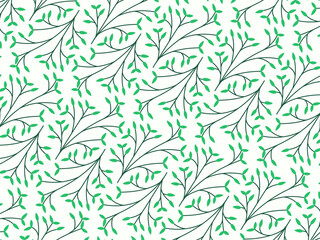 Naklejka na ściany i meble nature floral seamless pattern in flat design