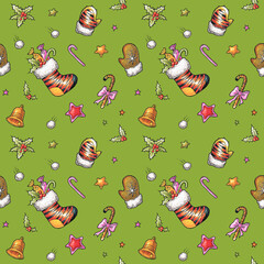 Christmas and New Year seamless pattern (texture)