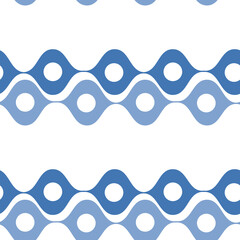 Stylized waves and circles between them. Wallpapers, textiles, packaging, background for websites or mobile applications