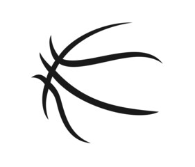 Vector design of the seam of a basketball. - obrazy, fototapety, plakaty