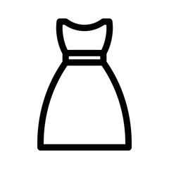 Night dress icon on white background. Linear style sign for mobile concept and web design. Vector Illustration
