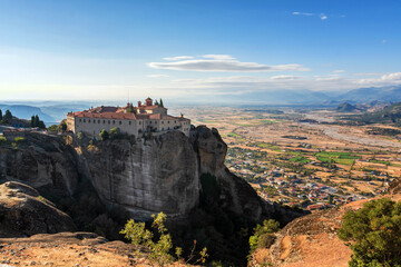 St Stefan Monastery in Meteora rocks, meaning suspended into air in Trikala, Greece