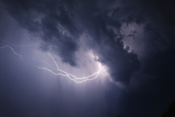Lightning with dramatic clouds