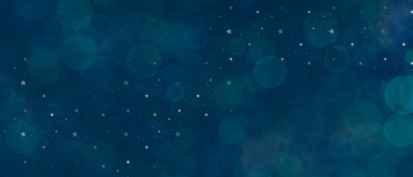 Blue holiday background. Christmas background with snowflake and star