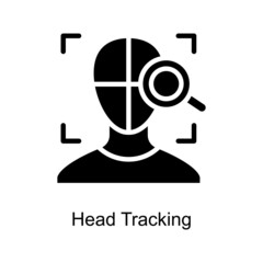 Head Tracking Trendy icon isolated on white and blank background for your design
