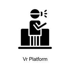 Vr Platform Trendy icon isolated on white and blank background for your design