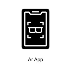 Ar App Trendy icon isolated on white and blank background for your design