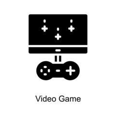 Video Game Trendy icon isolated on white and blank background for your design