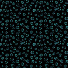 Seamless pattern of circles and spirals