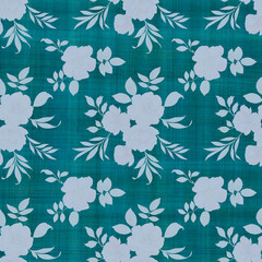 Floral ornament abstract seamless pattern. Decorative ornament of flowers. Digital processing of watercolor illustration. Seamless botanical pattern for design, wallpaper, fabric, print.