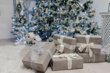 Christmas xmas and New Year holidays gifts decoration