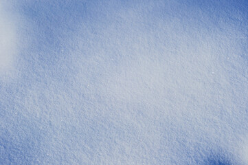 Real snow texture. Soft morning light. Snowflakes sparkle and a blue tint in the shadows.