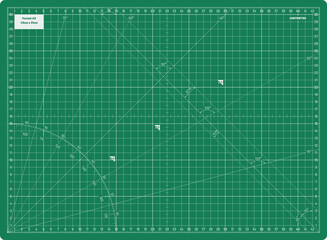 Vector Cutting Mat Detail Design Medium Format A3 Metric 43x31cm