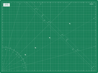 Vector Cutting Mat Detail Design Large Format A2 Metric 58x43cm