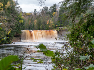 Long Exposure of Tahquamenon Falls in Michigan