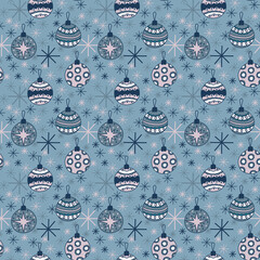 Christmas tree ball seamless pattern, digital paper, fabric pattern