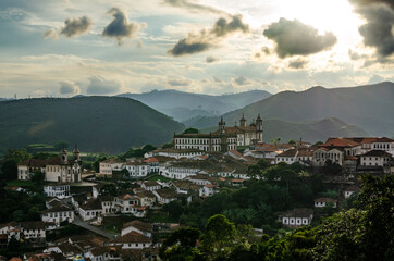 Fototapeta premium Ouro Preto, Brésil, ville et églises
