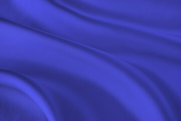 シルクのドレープ　青