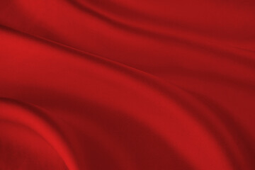 シルクのドレープ　赤