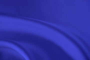 シルクのドレープ　青