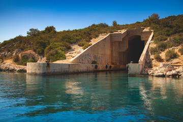 Vis Island Military Tunnel, Croatia - obrazy, fototapety, plakaty